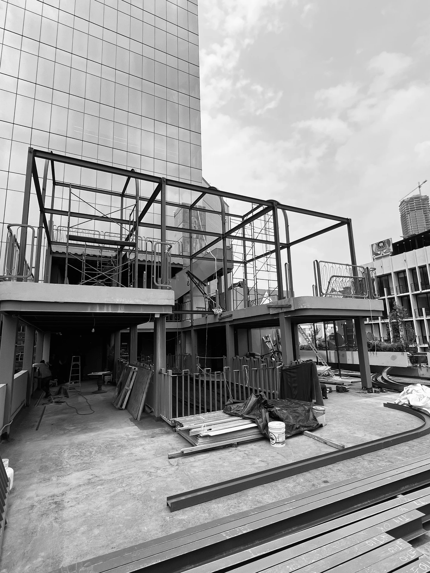 Pandora Rooftop: Vista General de la Terraza en Obra